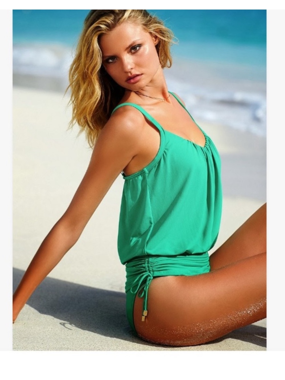 Magic Suite Green Women’s Blouson Tankini Swimsuit